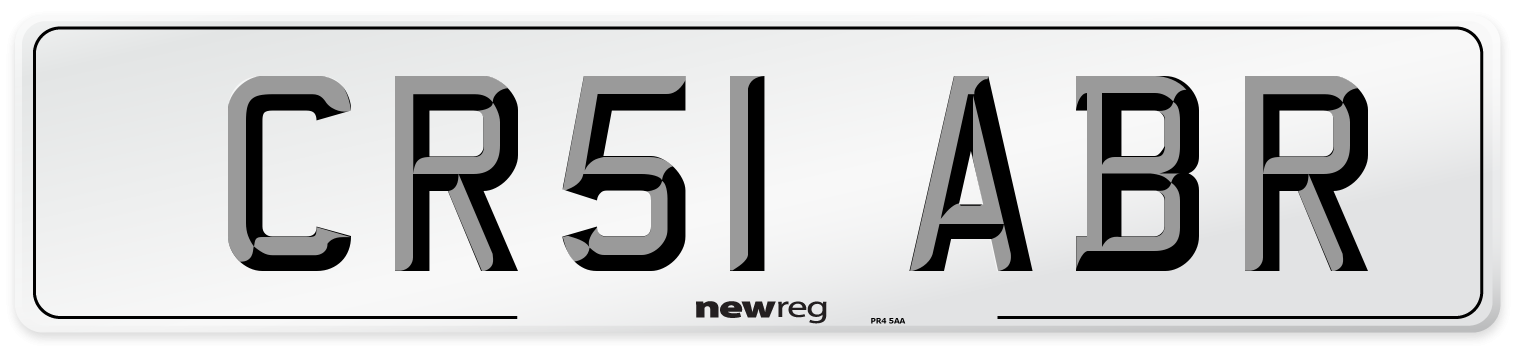 CR51 ABR Number Plate from New Reg